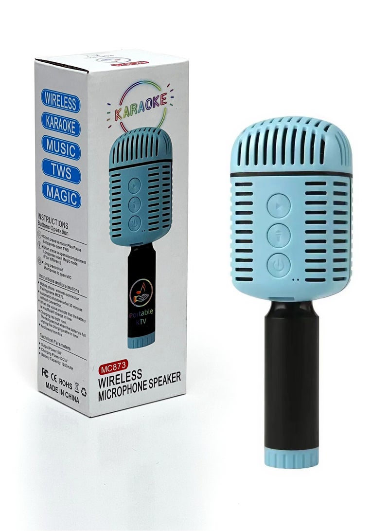 Portable Handheld Wireless Bluetooth karaoke Microphone Speaker