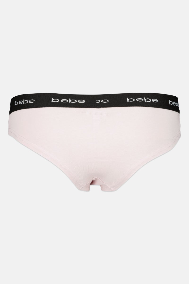 bebe سراويل داخلية نسائية 3 قطع بشعار العلامة التجارية، متعددة الألوان - Image 5