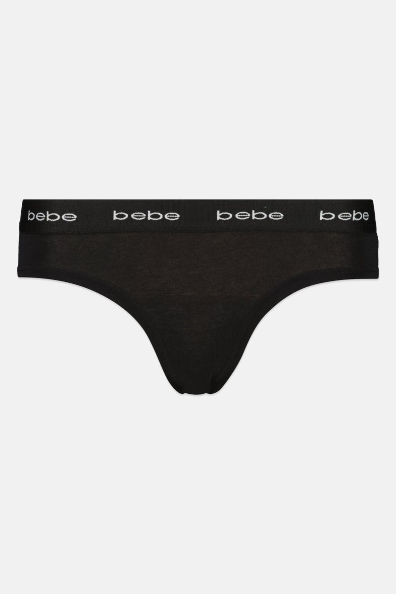 bebe سراويل داخلية نسائية 3 قطع بشعار العلامة التجارية، متعددة الألوان - Image 3