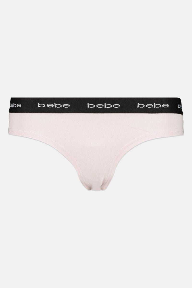 bebe سراويل داخلية نسائية 3 قطع بشعار العلامة التجارية، متعددة الألوان - Image 2