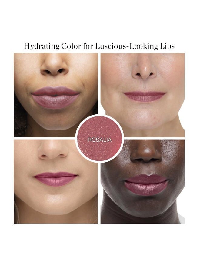 OGEE Tinted Sculpted Lip Oil - Lip Stain Made with 100% Organic Coconut Oil, Jojoba Oil, and Vitamin E - Best as Lip Balm, Lip Color or Lip Treatment - ROSALIA - Image 2