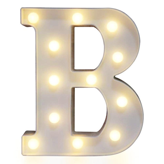 LED MARQUEE LETTER LIGHTS SIGN LIGHT UP ALPHABET LETTER FOR HOME PARTY WEDDING DECORATION B