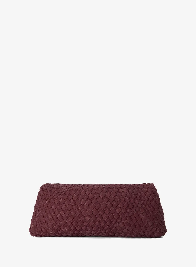 Dune London Woven Clutch With Cross Body Strap