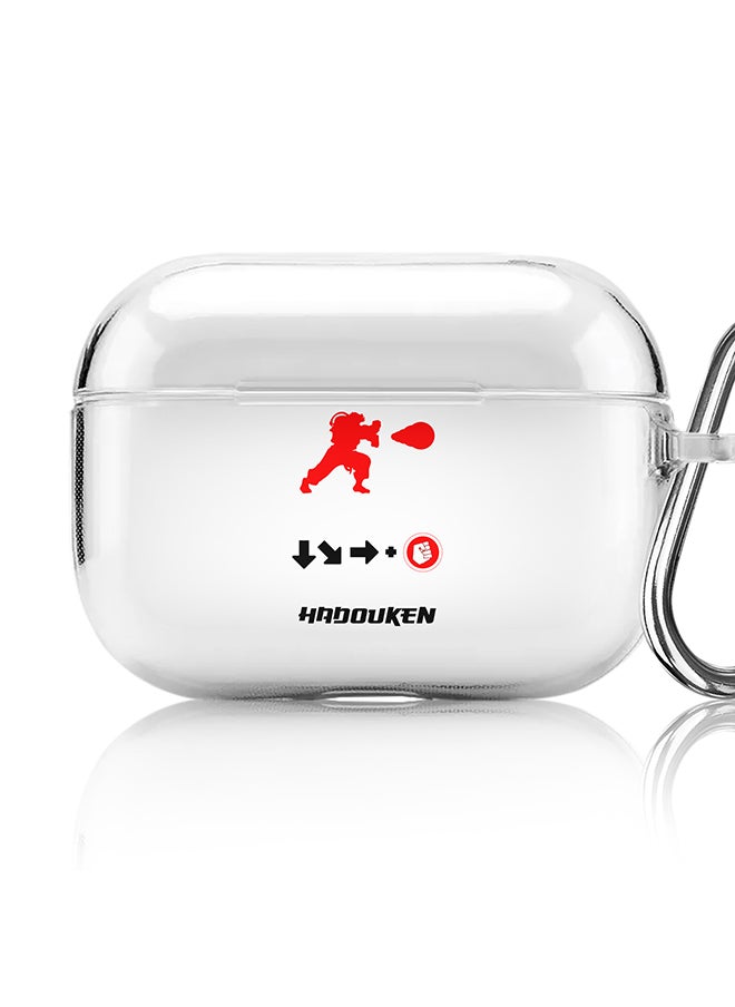 Stylizedd - Classic Clear printed Case for Apple AirPods Pro 2nd Generation Thin Transparent Cover [Designed for Apple AirPods Pro 2nd Generation] - Hadouken - Image 1