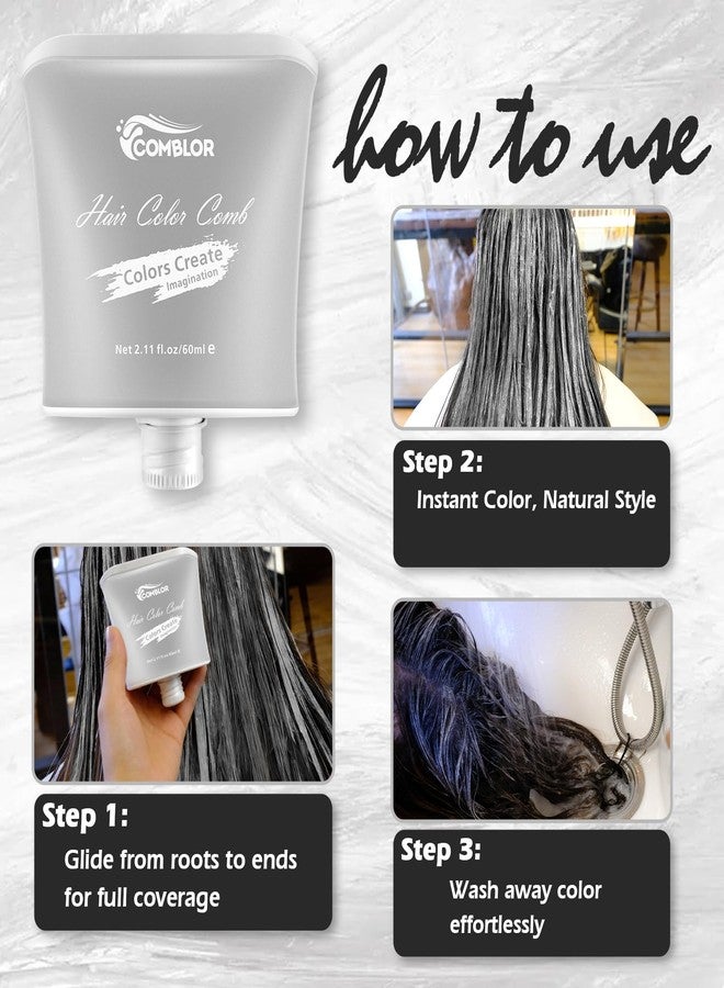 lonstin Temporary Silver Gray Hair Color Wax, Washable Hair Styling Mud Cream, Instant Color Styling Pomade for Adults, Party & Cosplay Use, 2.75 oz - Image 4