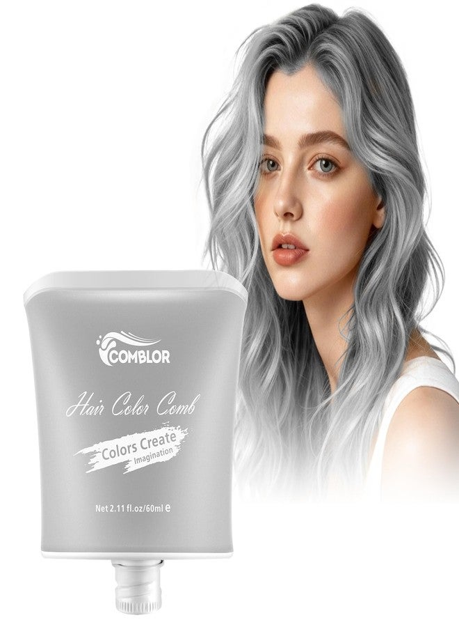 lonstin Temporary Silver Gray Hair Color Wax, Washable Hair Styling Mud Cream, Instant Color Styling Pomade for Adults, Party & Cosplay Use, 2.75 oz - Image 1