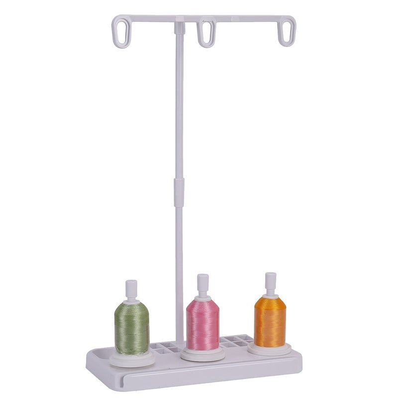 HONEYSEW HONEYSEW Embroidery Thread Spool Holder Stand Sewing Machine Accessories Three Spool Thread Stand White Blue Pink Three Color for Choose White 