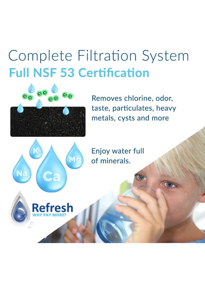 REFRESH Nsf-53 Premium Replacement Refrigerator Water Filter Compatible With Kenmore 46-9690  Adq36006102 And Lg Lt700P  Adq36006101 - Model R-9690Plus   R-9690Plus-S  3 Pack  - Image 2