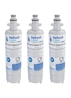 REFRESH Nsf-53 Premium Replacement Refrigerator Water Filter Compatible With Kenmore 46-9690  Adq36006102 And Lg Lt700P  Adq36006101 - Model R-9690Plus   R-9690Plus-S  3 Pack  - Image 1