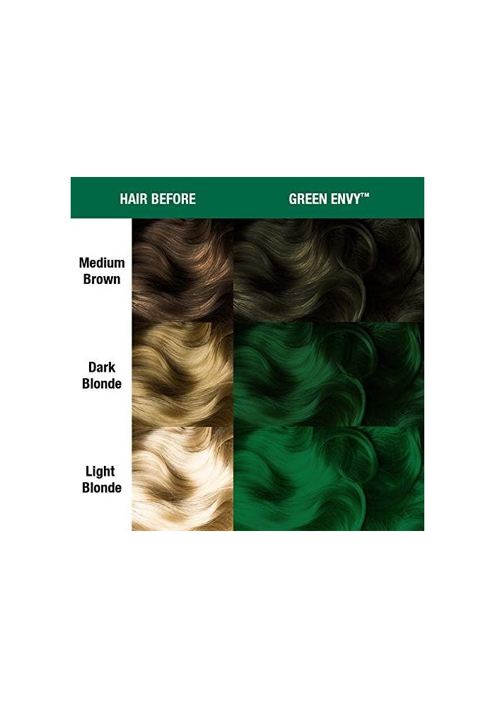 MANIC PANIC Semi-Permanent Hair Color Cream - Green Envy, 4 Fl Oz - Image 4