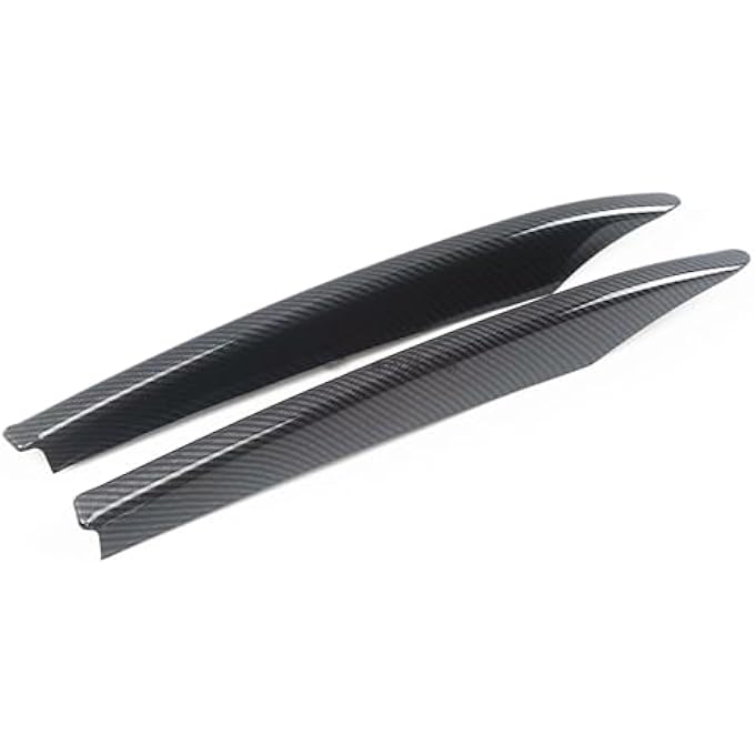 QASULER for Jaguar, F-PACE XEL 2018-2019 Carbon Fiber Look Front Bumper Side Air Vent Intake Canard Fog Light Lamp Cover Trim Splitter Intake Frame Spoiler - Image 1