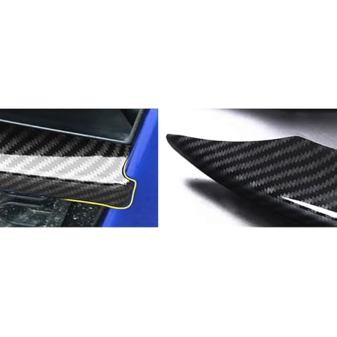 QASULER for Jaguar, F-PACE XEL 2018-2019 Carbon Fiber Look Front Bumper Side Air Vent Intake Canard Fog Light Lamp Cover Trim Splitter Intake Frame Spoiler - Image 3