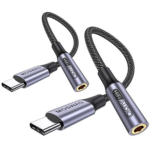 MOSWAG USB Type C to 35mm Headphone Jack Adapter Audio Adapter USB C to Aux Dongle Cable Cord for Samsung Galaxy S23 S22 S21 S20 Ultra S20 Note 20 10 S10 S9 PlusPixel 7 6 5 4 and More - Image 1