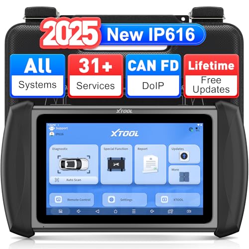 XTOOL IP616 V2.0 OBD2 Scanner Diagnostic Tool with 31+ Resets, Lifetime Free Update Scanner for Car, CAN FD & DoIP, ECU Configuration, Full Systems Scan Tool for All Vehicles, Android 10 - Image 1