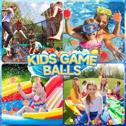 BEFANS 60 Pcs Reusable Water Balls, Reusable Water Balloons for Outdoor Toys and Games, Water Toys for Kids and Adults Boys and Girls - Summer Balls for Pool and Backyard Fun - Image 3