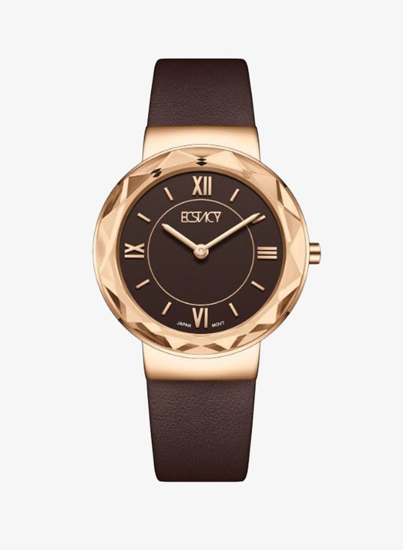 ECSTACY Women's Leather Analog Watch E25506-RLDD - 34.5mm mm - Image 1