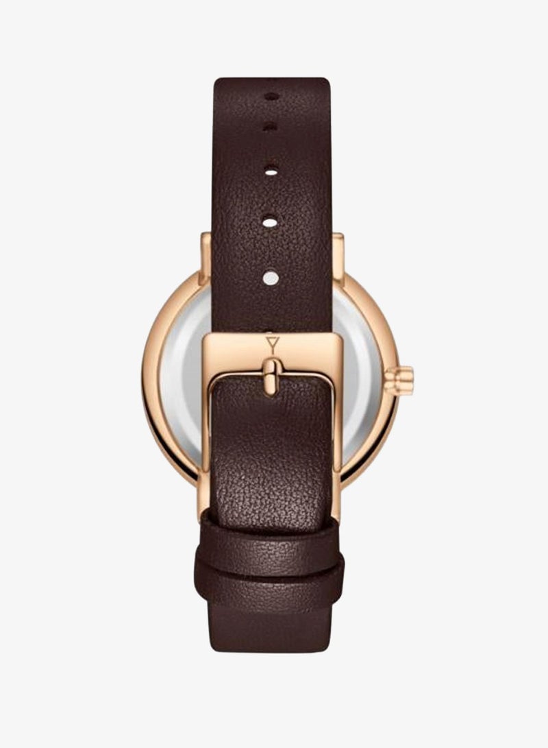 ECSTACY Women's Leather Analog Watch E25506-RLDD - 34.5mm mm - Image 3