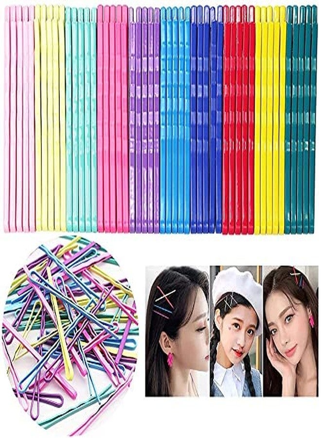 HRBS Colored Hair Bobby Pins, 100 Count Hair Clips, Hair Pins for Kids, Girls and Women, Great for All Types, 2.16 Inches (Multi-color) - Image 3