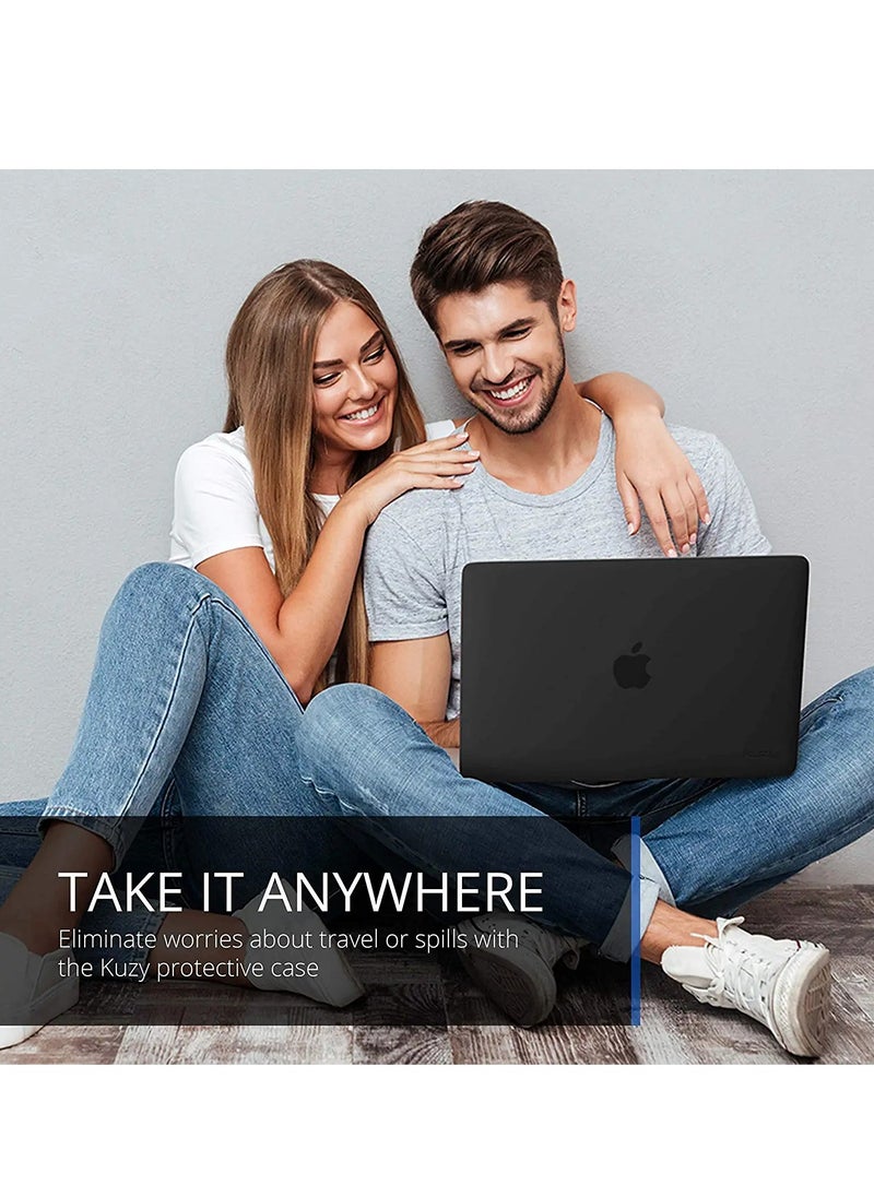 Generic - 3 in 1 Rubberized Hard Case for M4 M3 M2 M1 MacBook Pro 14 inch 2024 2023 2022 2021 fits Model A2918 A2992 A2779 A2442, Glitter Protection Hard Shell Cover +Screen Protector+ Keyboard Cover , Frosted Black - Image 1