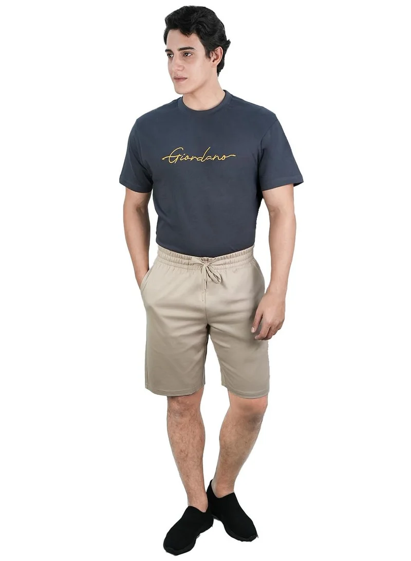 جيوردانو شورت رجالي من نسيج سورونا إنترلوك مريح وأنيق