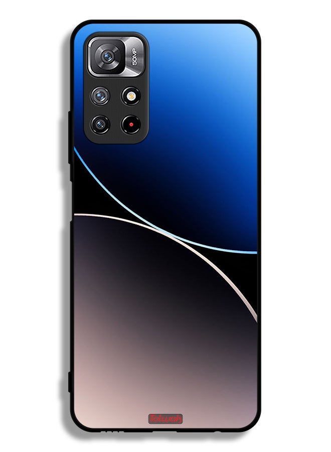 Tolwak Xiaomi Redmi Note 11S Protective Case Cover Curve Lines Pattern - Image 2
