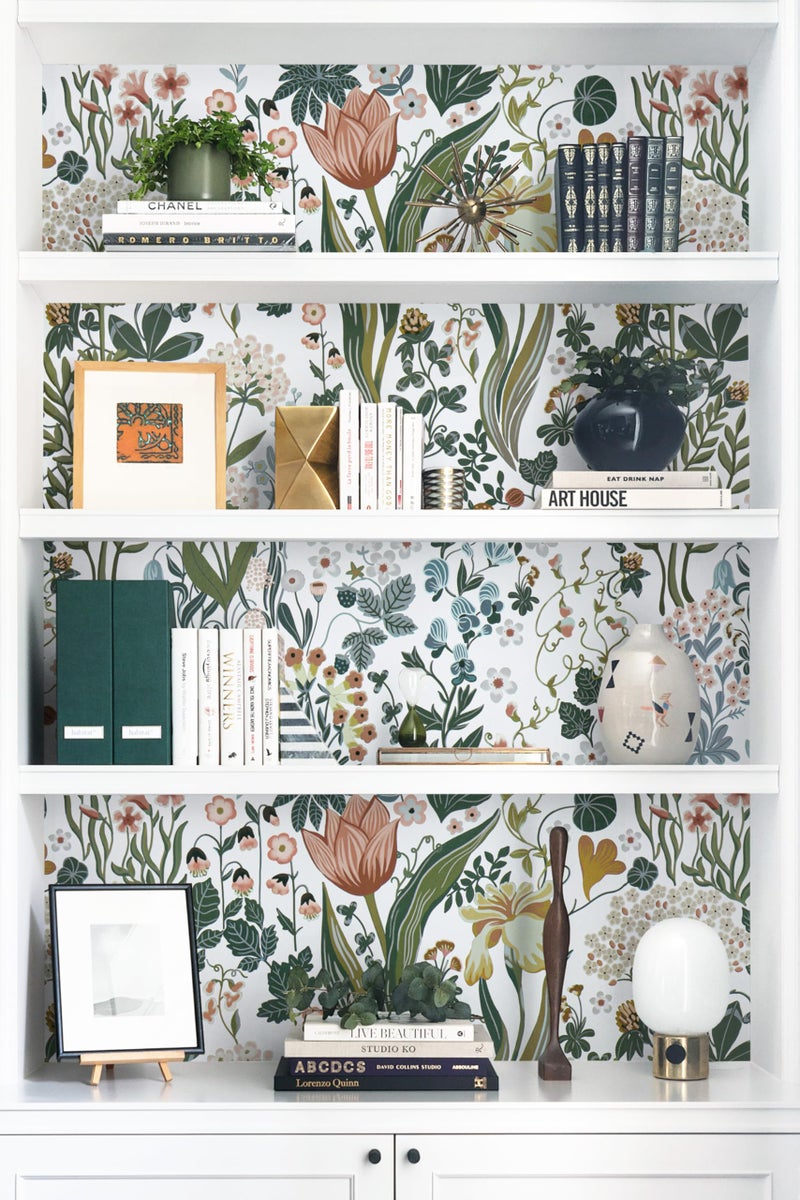 Toduso Peel and Stick Wallpaper Vintage White Wallpaper Floral Contact Paper Removable Wall Paper 17.3"x78.7" Leaf Flower Self Adhesive for Bedroom Bathroom Drawer Decor - Image 3