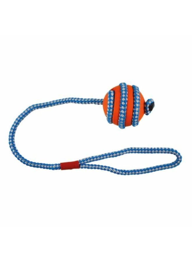 Imac Dog Toy Rubber Ball With Rope 5cm – Tug & Chew Play