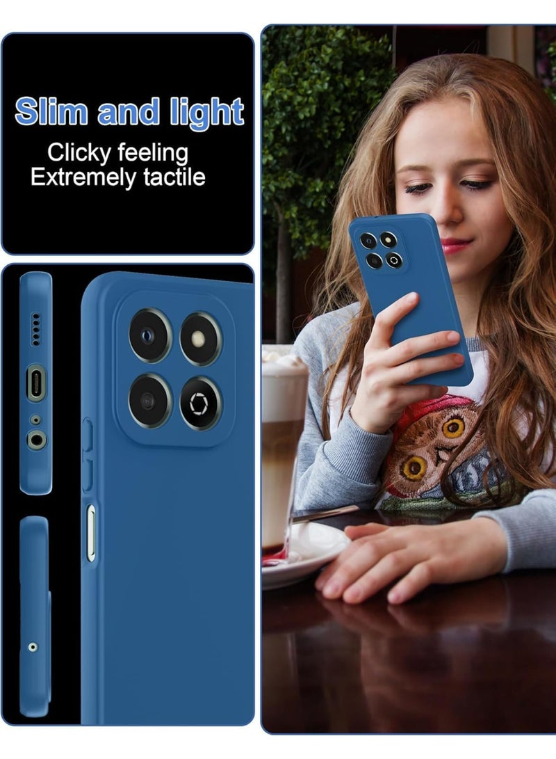 Muzz Case for Honor X7d Soft Silicone TPU Case Lightweight Protective Cover Smooth Finish Camera Protective Shock Absorbant Stylish Case for Compatible with Honor X7d Blue - Image 5