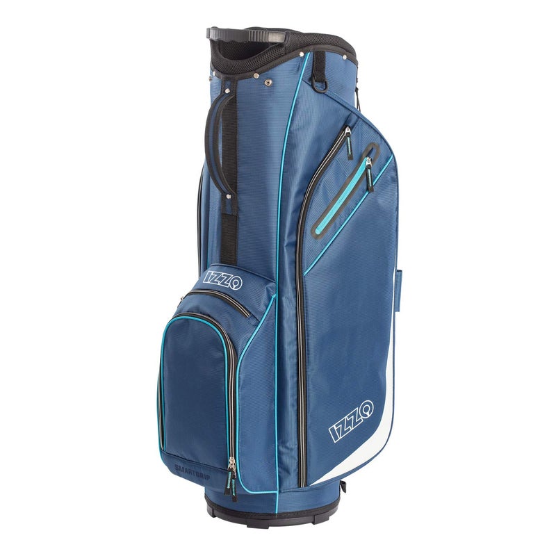 Izzo Golf Izzo UltraLite Cart Golf Bag With Single Strap Exclusive Features Navy BlueLight Blue 35 x 14 x 11