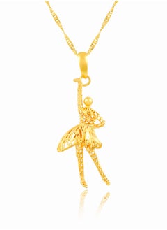 Embrace the shimmer of a 21 karat gold pendant