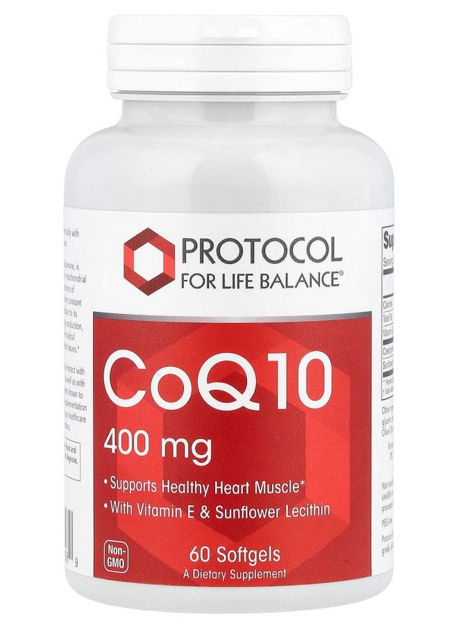 Protocol For Life Balance CoQ10 400 mg 60 Softgels  - Image 1