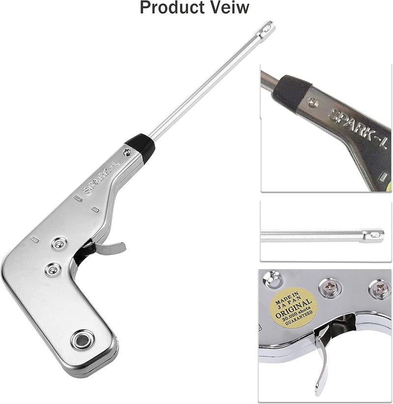 Biki Made in Japan Gun Shape Electric Igniter Spark Gas Lighter for Kitchen Stove Steel | قداحة غاز ياباني | قداحة غاز - Image 4