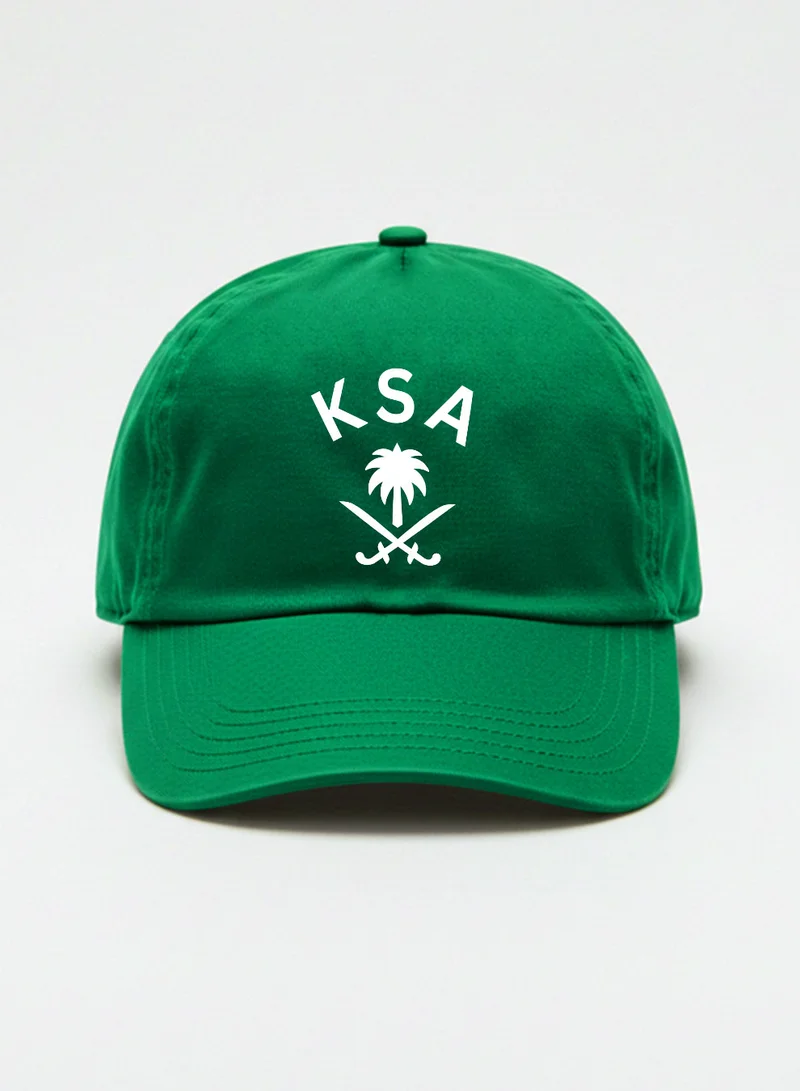 LOWHA Cotton Cap with KSA Design For Saudi National Day or Everyday Love for the Kingdom