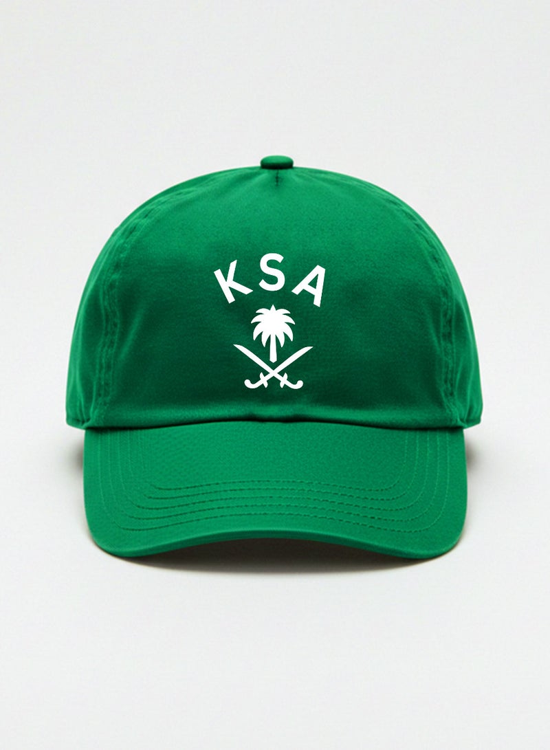 لوحة كاب مصنوع من القطن بتصميم لمناسبة اليوم الوطني السعودي وللتعبير عن حب الوطن في كل وقت - Image 4