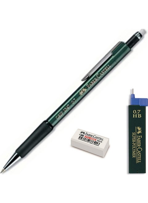Faber Grip II 1347 0.7 Tip Pen Set Green