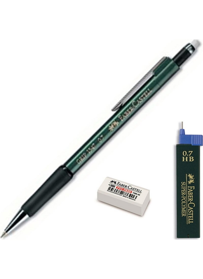 FABER-CASTELL - Faber Grip II 1347 0.7 Tip Pen Set Green - Image 1