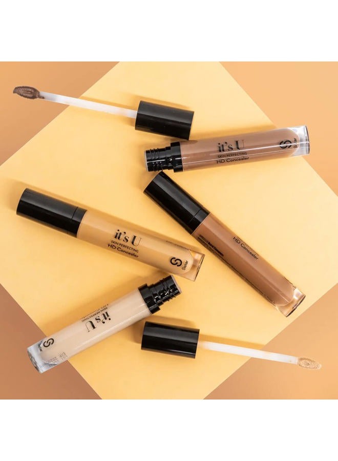 Sistar it's U Skin Perfecting HD Concealer Full Coverage Lightweight Long Lasting Correcting Liquid Contour Cover Masker Makeup 5 ml / 0.17 fl. oz (Ivory) - Image 4