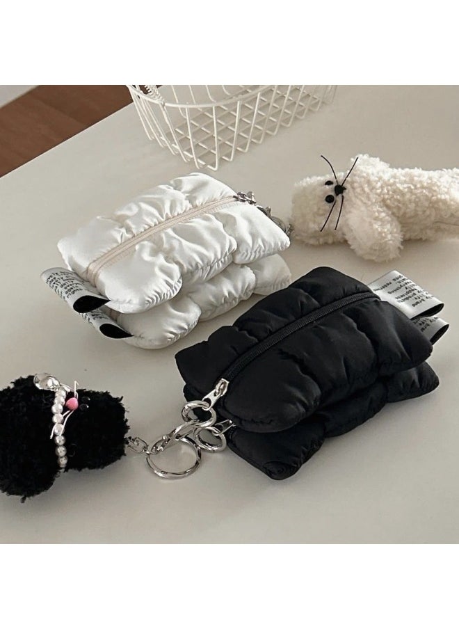 Generic - Ins Style Simple Design Change Storage Bag Small Size Cute Hand Bag Makeup Change Bag Portable Sanitary Bag For Wen-Color:White Clouds - Image 1