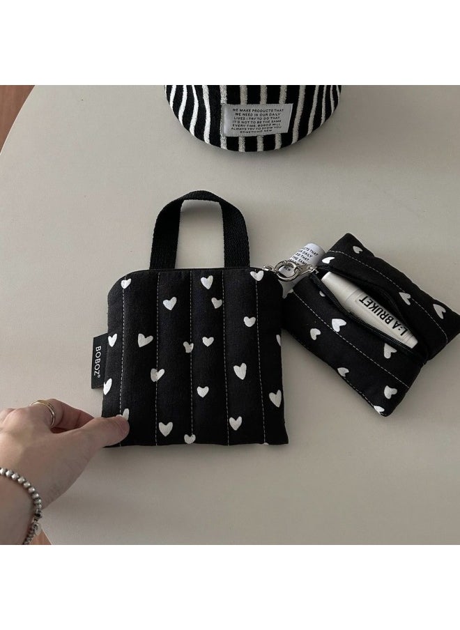 Generic - Ins Style Simple Design Change Storage Bag Small Size Cute Hand Bag Makeup Change Bag Portable Sanitary Bag For Wen-Color:White Clouds - Image 1