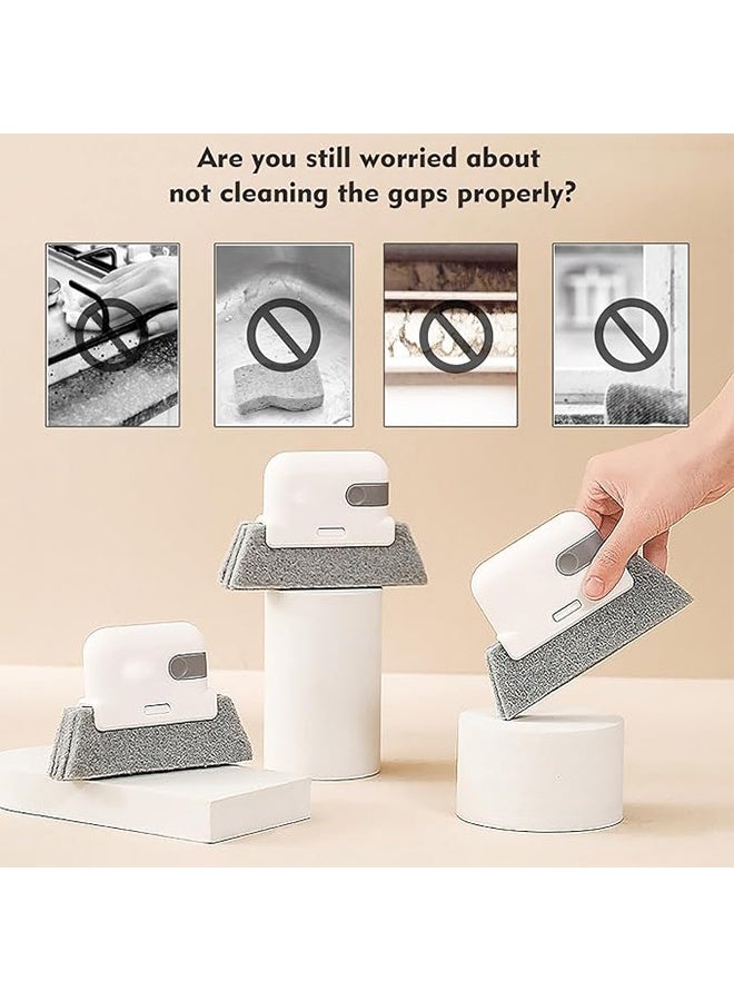 3PCS Window Cleaning Multifucation Groove Cleaning Brush for Household Use, 3 in 1 Window Sliding Door Track Cleaner, Sill, Tile Lines, Shutter, Car Vents, Keyboard, Small Spaces Clean Kit - Image 5