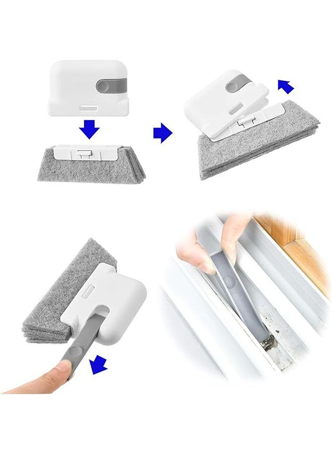 3PCS Window Cleaning Multifucation Groove Cleaning Brush for Household Use, 3 in 1 Window Sliding Door Track Cleaner, Sill, Tile Lines, Shutter, Car Vents, Keyboard, Small Spaces Clean Kit - Image 3
