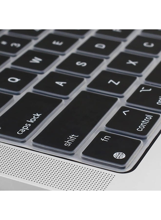 O Ozone Premium Ultra Thin Keyboard Cover For MacBook Air 13 inch with Touch ID Retina Display, A1932,2018 Release, Soft Skin Cover [US Layout] -Black  - Image 4