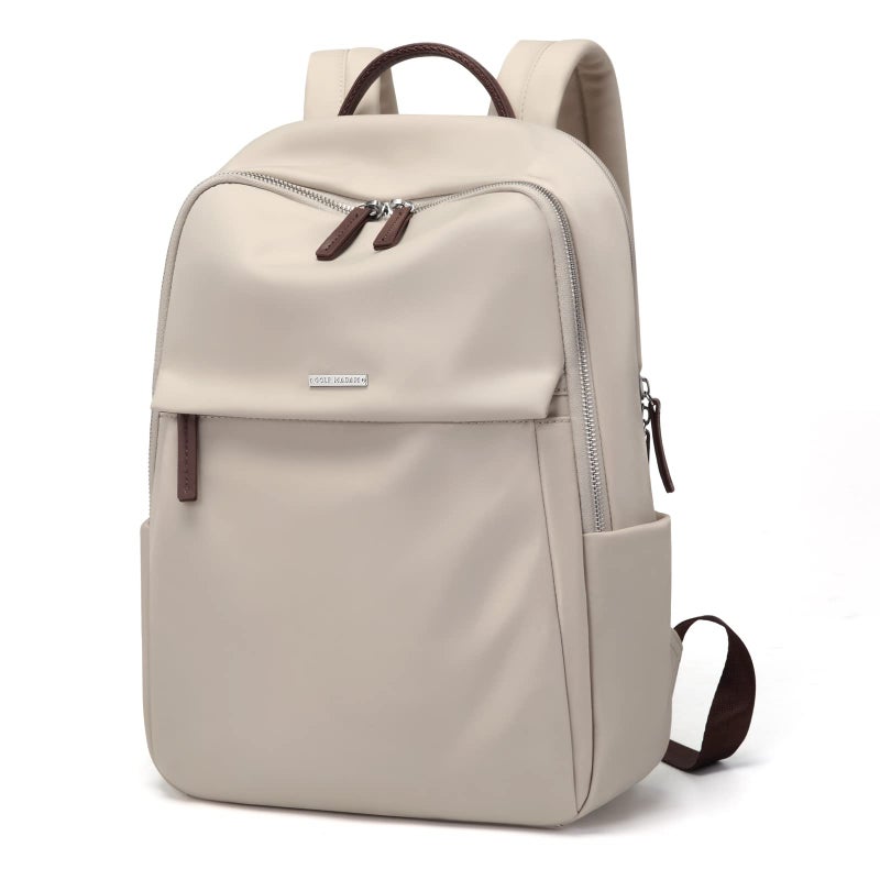 GOLF SUPAGS Womens Laptop Backpack with Separate Laptop Compartment Water Resistant Computer Backpacks Fits 14 Inch Notebook Travel Work College Bags 14Inch Apricot - Image 2