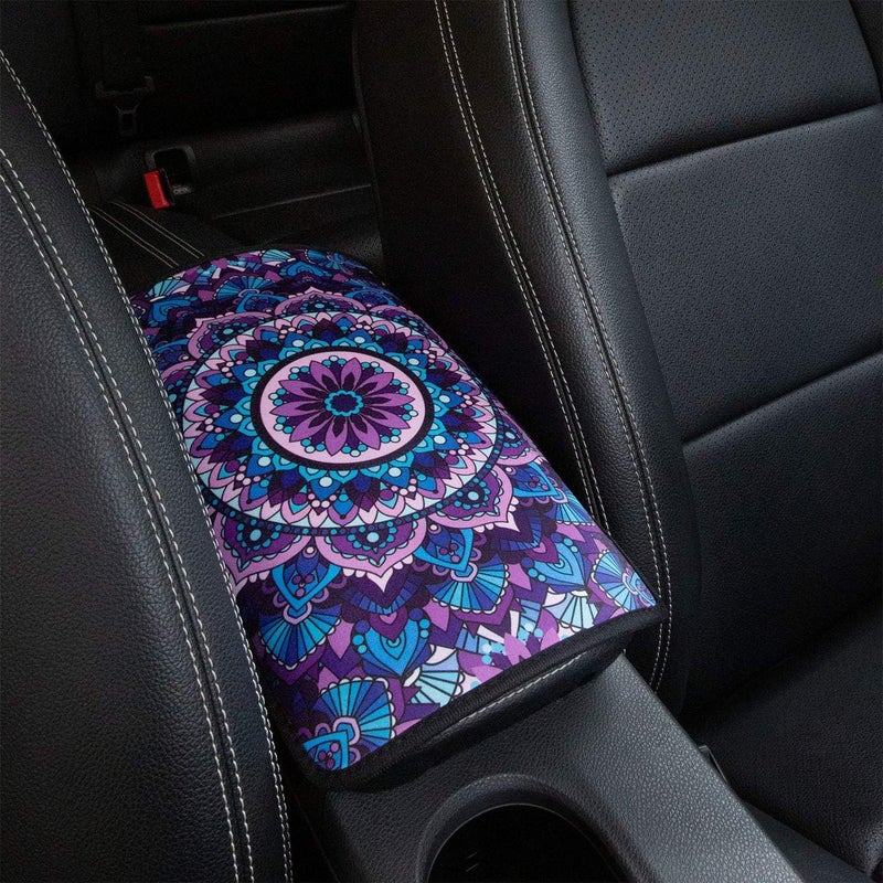 YR Vehicle Center Console Armrest Cover Pad - Universal Fit Soft Comfort Cushion with Stylish Pattern - Image 1