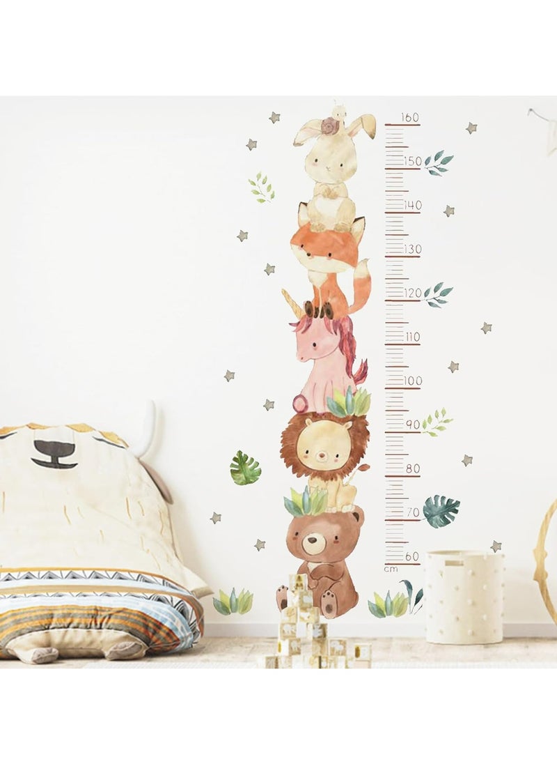 Oasisgalore Kids Growth Chart Ruler with Animal Cartoon Design for Baby Nursery Decor  - Image 1