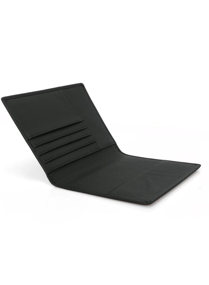 محفظة جواز السفر من جلد البقر من الطبقة الأولى تحمل جواز سفر جديد من جلد البقر بموجات الراديو وحامل جواز السفر وحقيبة جواز السفر والغطاء الواقي خفيف ورقيق - Image 5