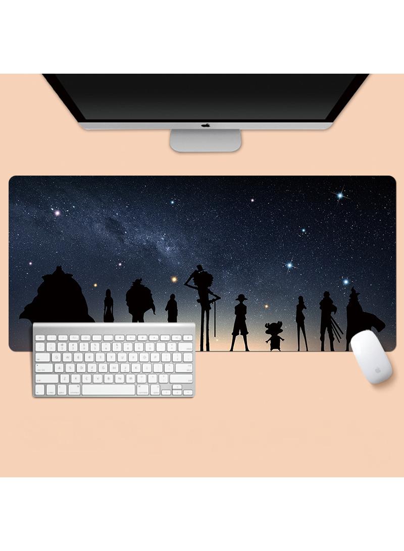 One Piece Anime Gaming Mouse Pad Extended Large Mat Desk Pad Stitched Edges Mousepad Long Mouse Pad And Non-Slip Rubber Base Mice Pad 800X300X4mm - Image 1