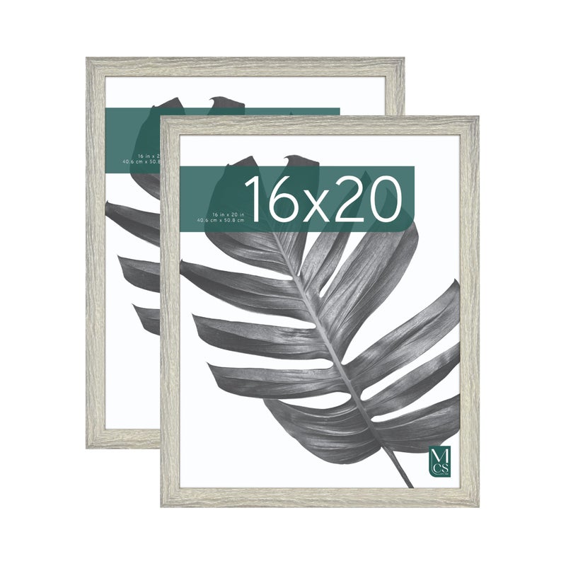 أم سي أس MCS Studio Gallery 16x20 Poster Frame Gray Woodgrain Vertical & Fenizontal Wall Hanging إطار صورة كبير للصور الملصقات والمطبوعات الفنية (حزمة) - Image 1