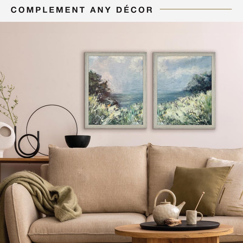 أم سي أس MCS Studio Gallery 16x20 Poster Frame Gray Woodgrain Vertical & Fenizontal Wall Hanging إطار صورة كبير للصور الملصقات والمطبوعات الفنية (حزمة) - Image 3