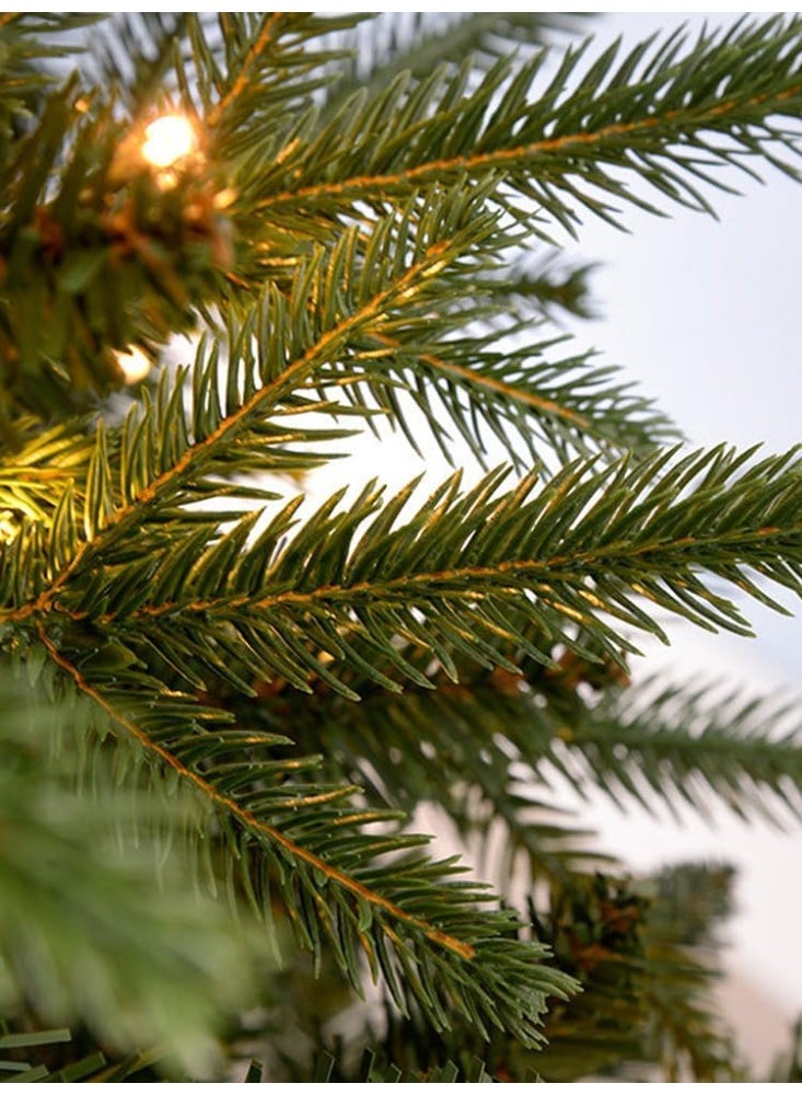 جورونب شجرة عيد الميلاد الاصطناعية 1.2 متر/1.5 متر/1.8 متر/2.1 متر/2.4 متر/3 متر مع أطراف الفروع، شجرة عيد الميلاد مع 3 أوضاع إضاءة مختلفة، سهلة التجميع مع حامل معدني وفروع مفصلية - Image 4